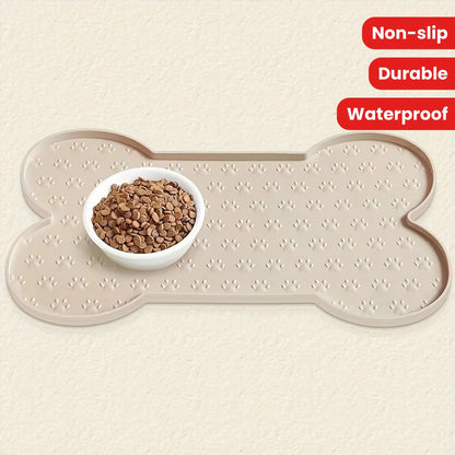 Non-Slip Silicone Pet Feeding Mat with Raised Edges