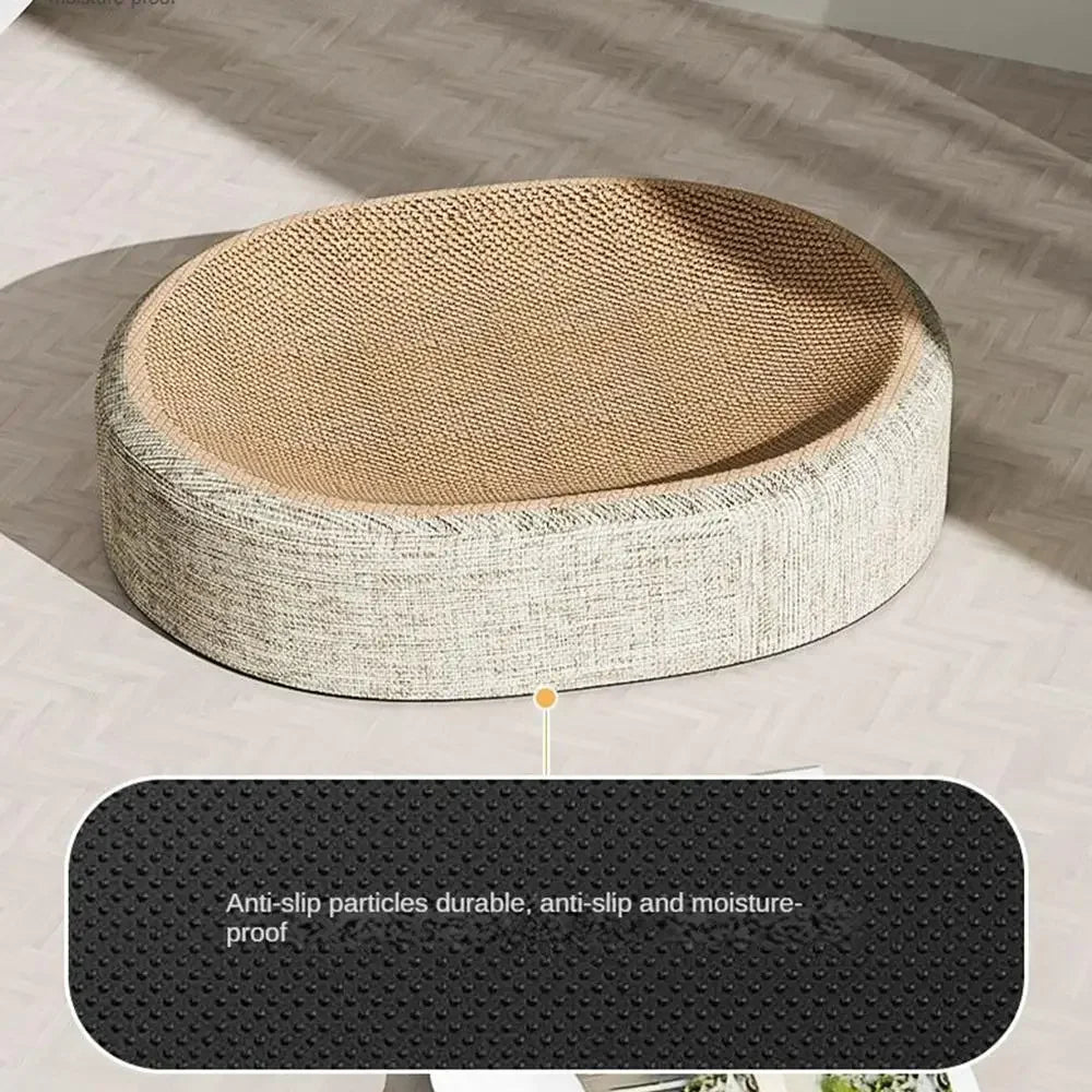 2-in-1 Oval Sisal Cat Scratcher and Bed - view 14
