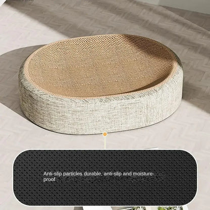 2-in-1 Oval Sisal Cat Scratcher and Bed - view 14