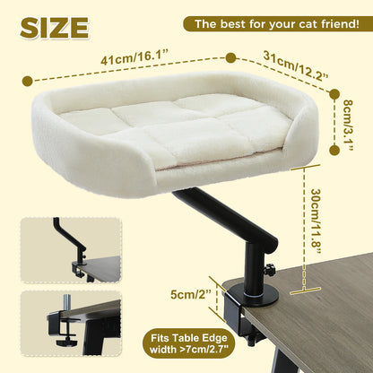 360 Degree Rotatable Cat Desk Bed with Adjustable Stand - AWW0203BG / M