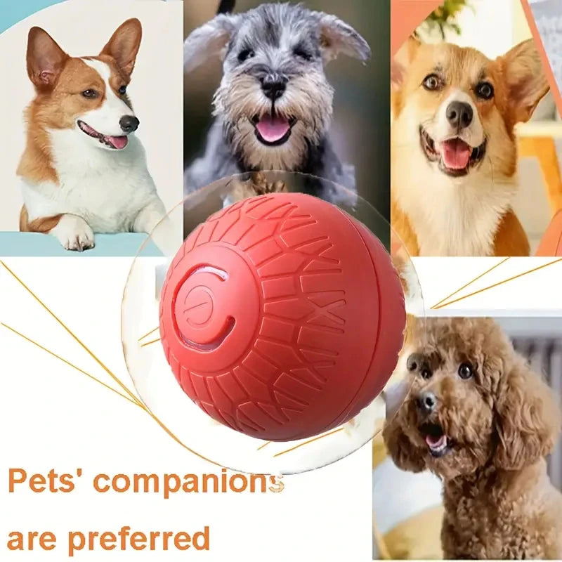 USB Rechargeable Smart Rolling Dog Ball - alternate angle