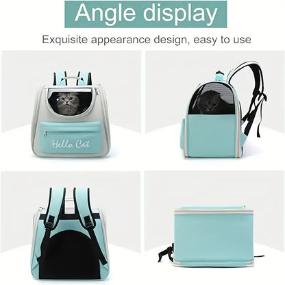 Collapsible Mesh Pet Backpack for Cats and Small Dogs - close-up