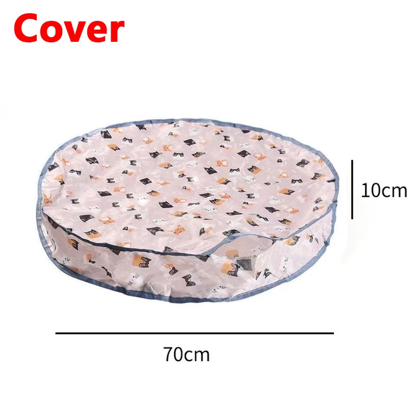 Interactive Motion Cat Toy Ball with Hide and Seek Pouch - from above