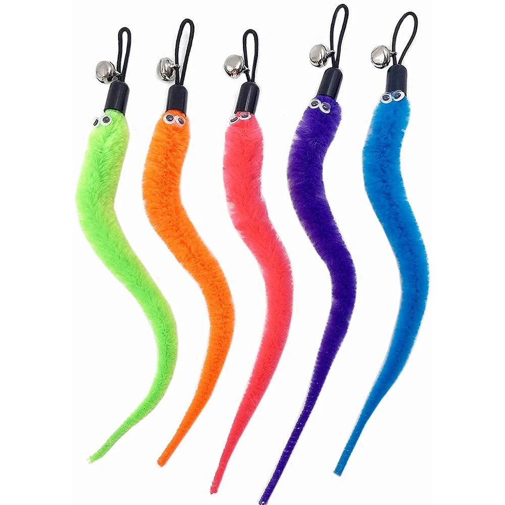 Interactive Cat Wand Worm Refill Attachments - feature view