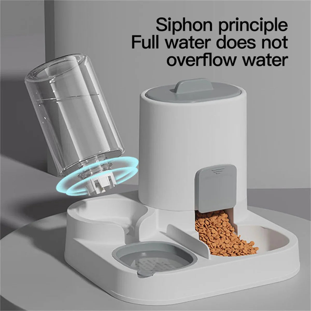 Spill-Proof Gravity Cat Water Dispenser and Feeder - alternate angle