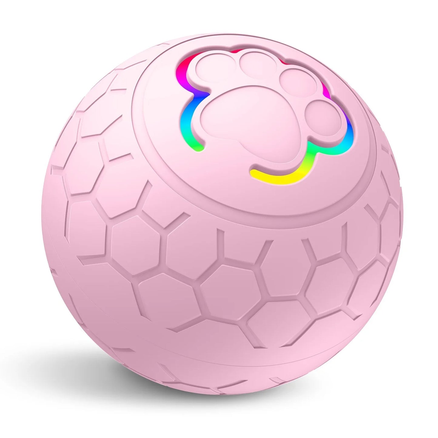 Smart Bouncing Dog Toy Ball with RGB Lights - Upgrade Pink 300mAh