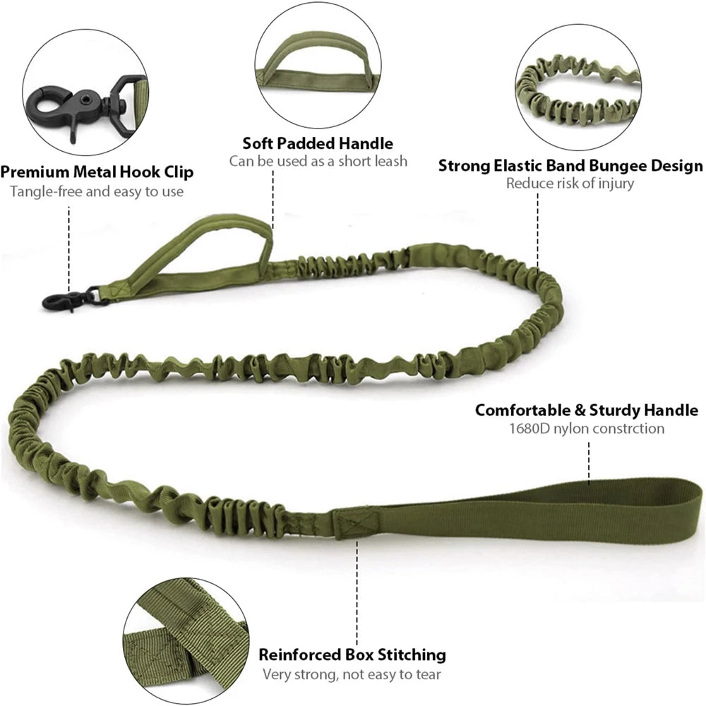 Tactical Dog Collar and Leash Set for Medium and Large Dogs - close-up