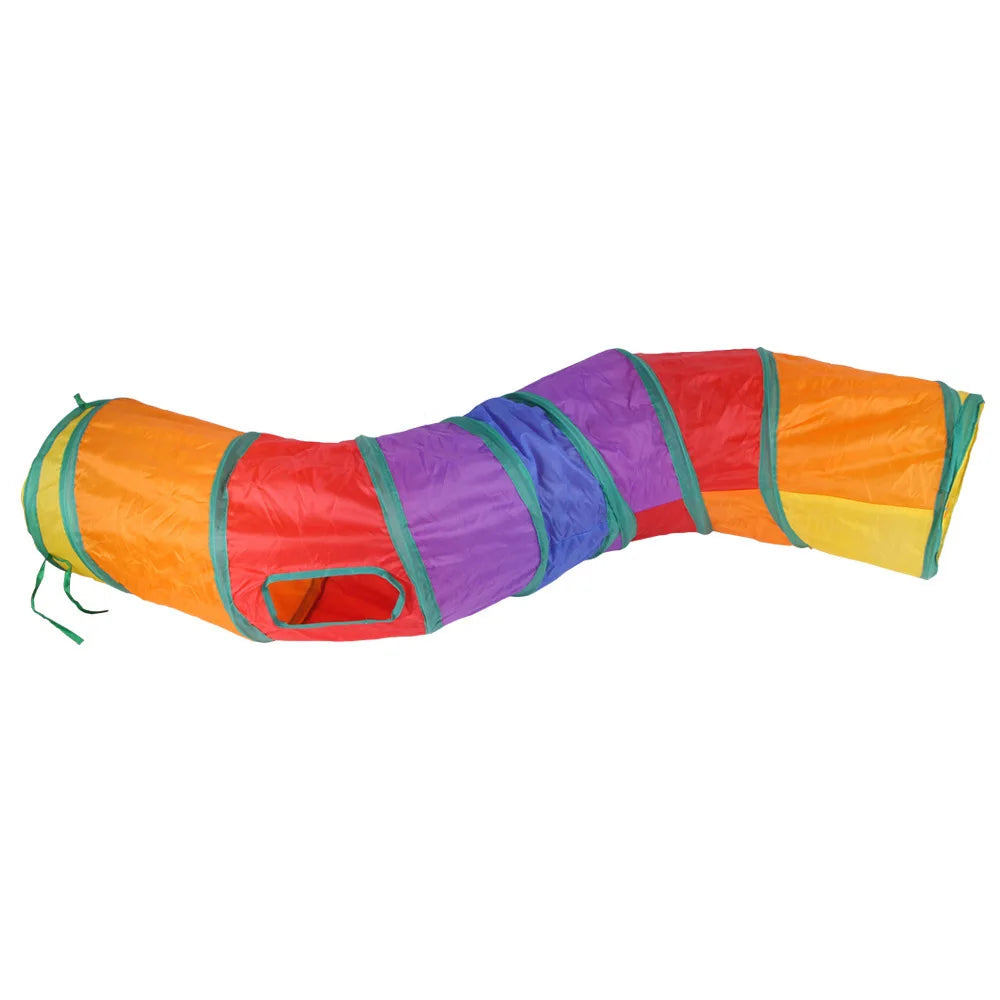 Foldable Cat Tunnel with Crinkle Paper for Indoor Play - Color S tunnels