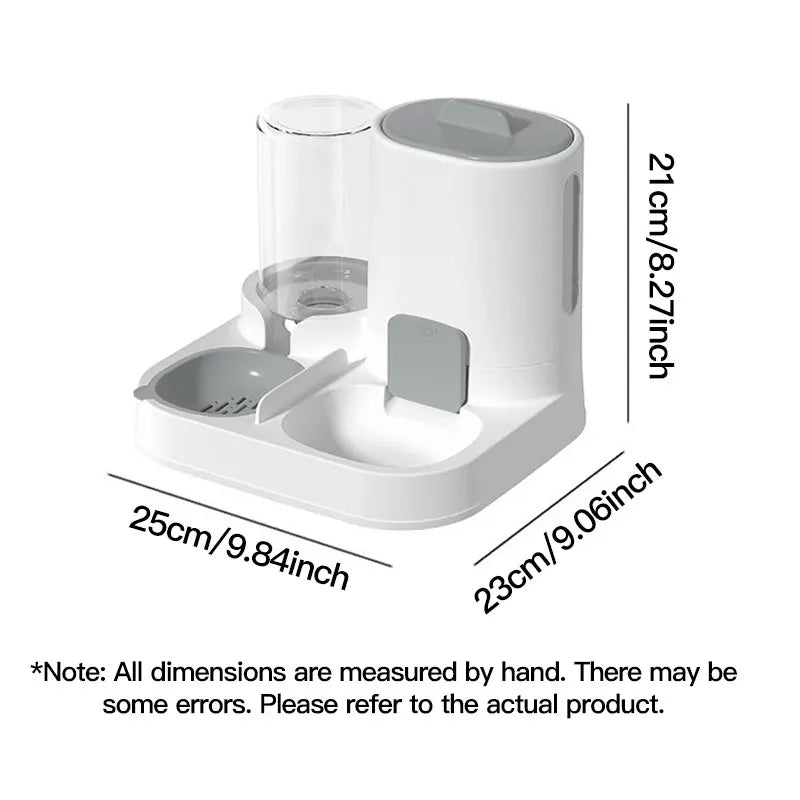 Spill-Proof Gravity Cat Water Dispenser and Feeder - side view