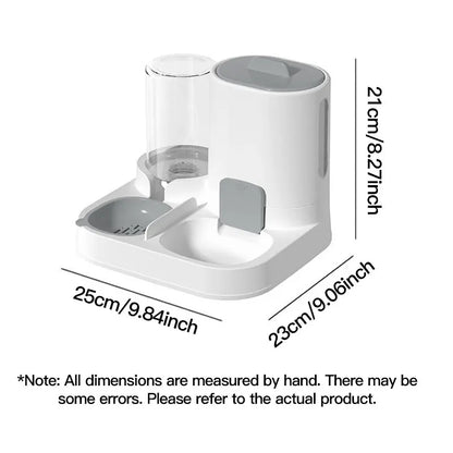 Spill-Proof Gravity Cat Water Dispenser and Feeder - side view