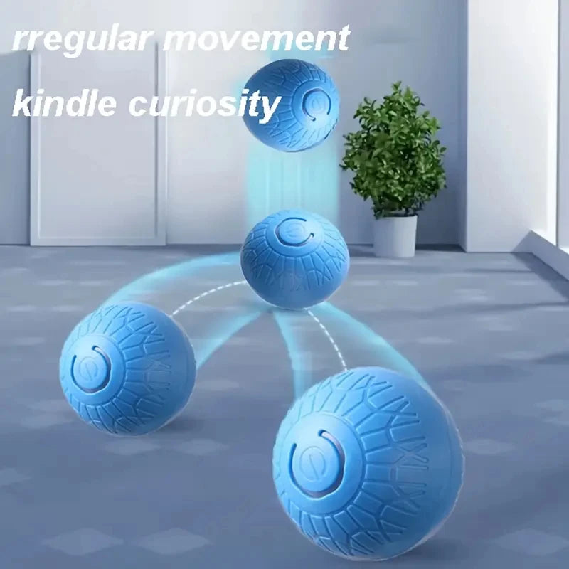 USB Rechargeable Smart Rolling Dog Ball - size reference