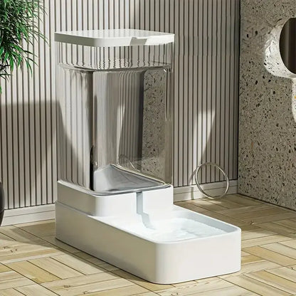 Gravity Feed Pet Food and Water Dispenser Set - Water dispenser 3.8L