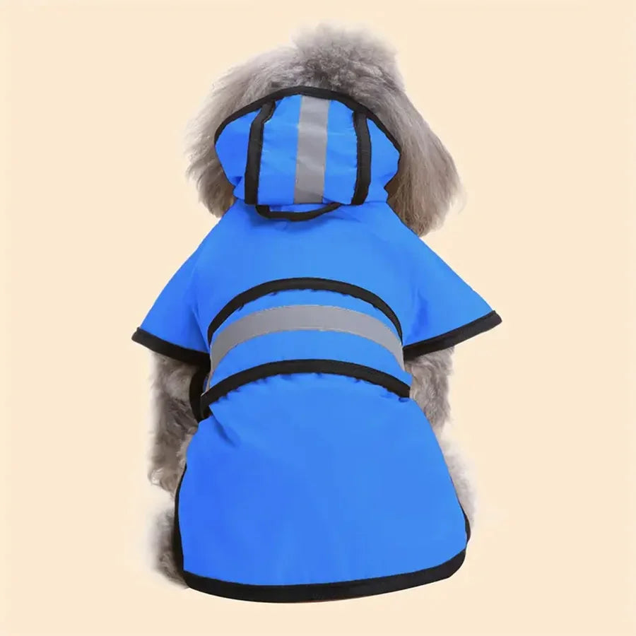 Waterproof Windproof Adjustable Dog Raincoat - from above
