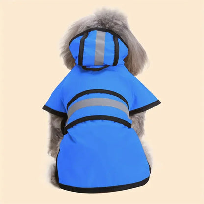 Waterproof Windproof Adjustable Dog Raincoat - from above