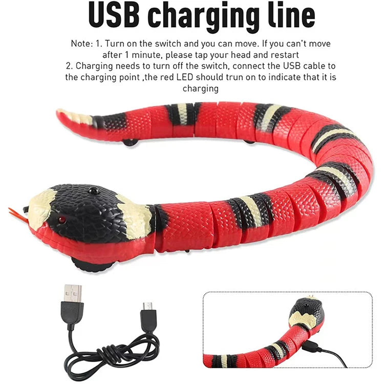 Automatic Smart Sensing Snake Cat Toy - from above