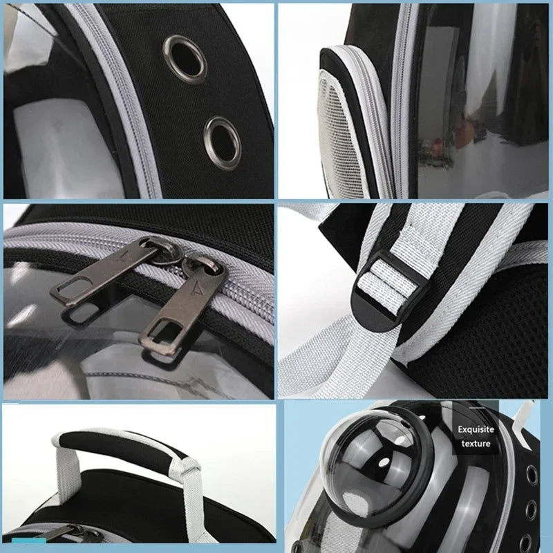 Transparent Bubble Capsule Pet Carrier Backpack - detail