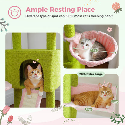 Adjustable Cactus Floor-to-Ceiling Cat Tree - feature view