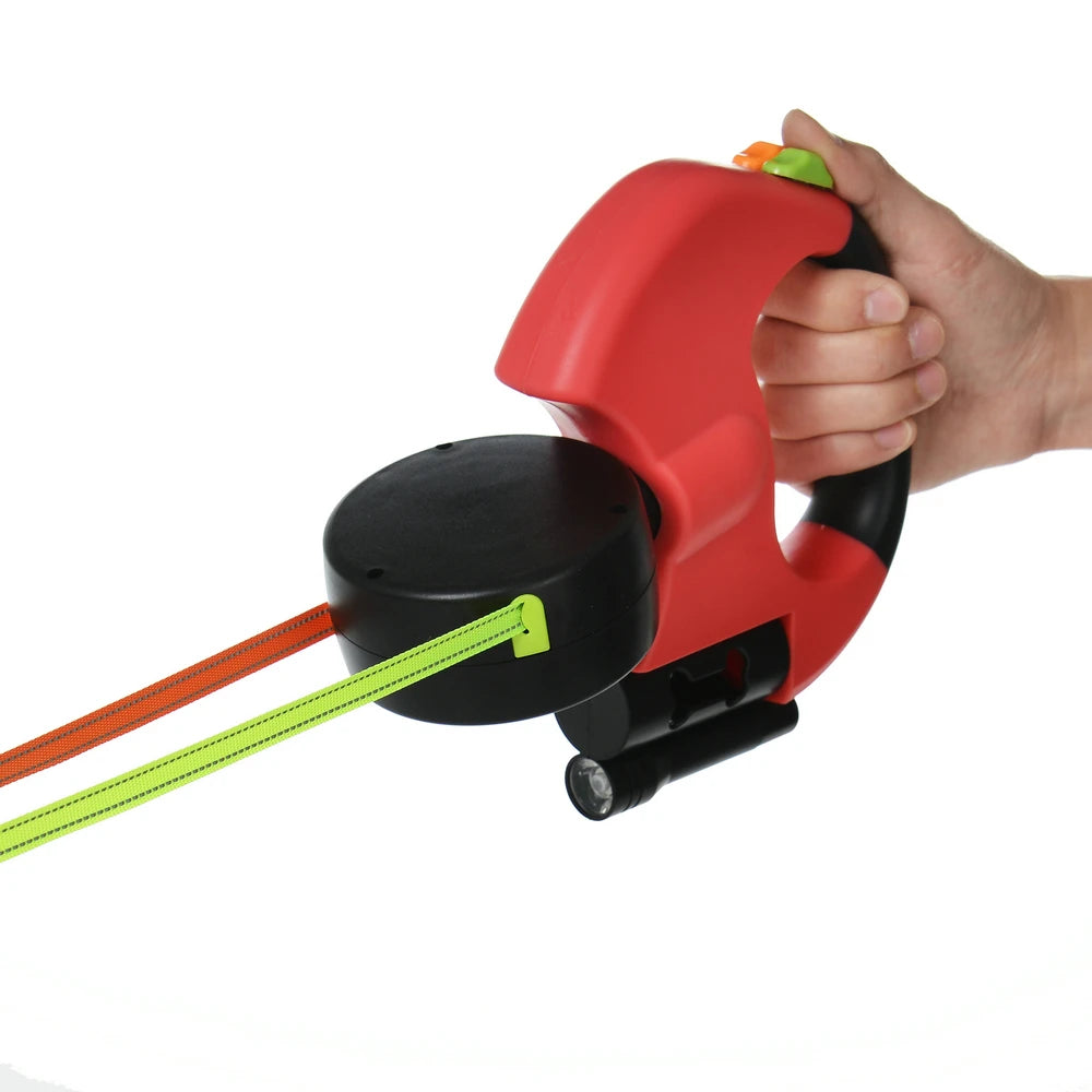 3m Reflective Retractable Dog Leash with LED Lights - side view