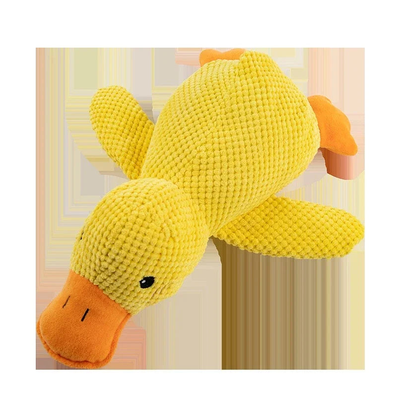 Plush Squeaky Duck Dog Companion Toy - lifestyle