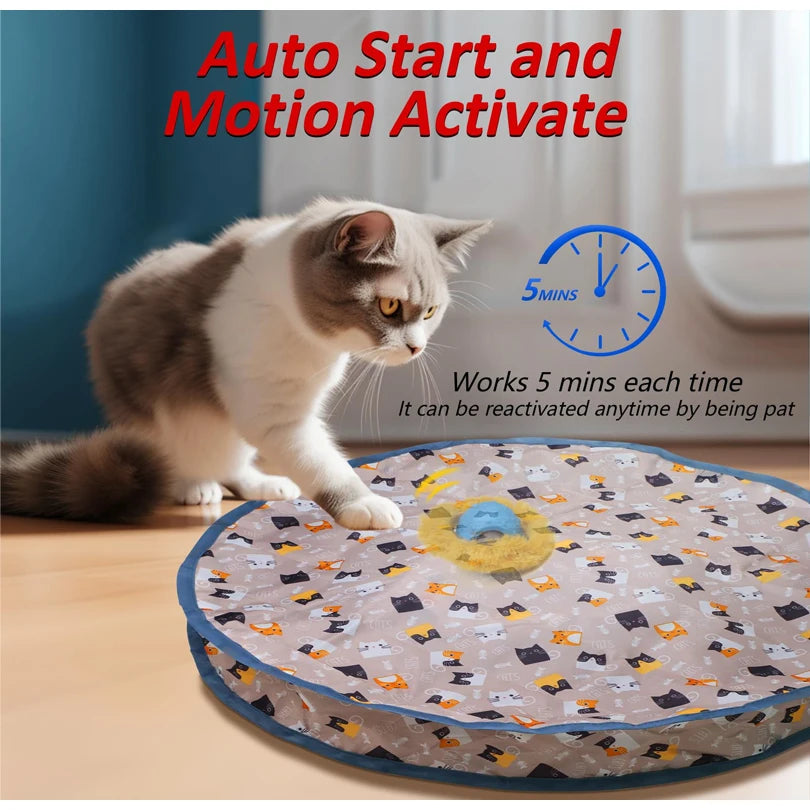 Interactive Motion Cat Toy Ball with Hide and Seek Pouch - view 19
