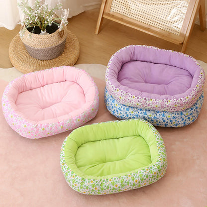 Floral All-Season Dog Bed for Small Breeds (4 Colors) - detail