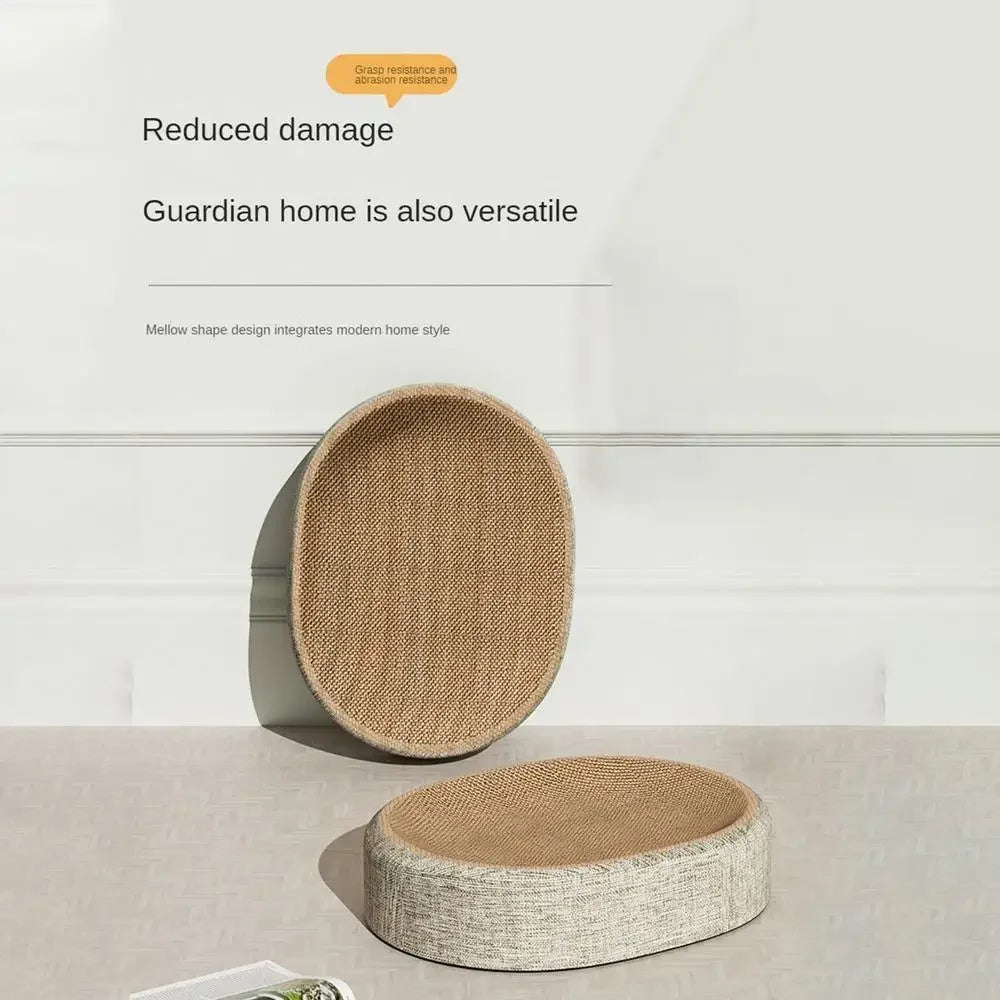 2-in-1 Oval Sisal Cat Scratcher and Bed - view 15
