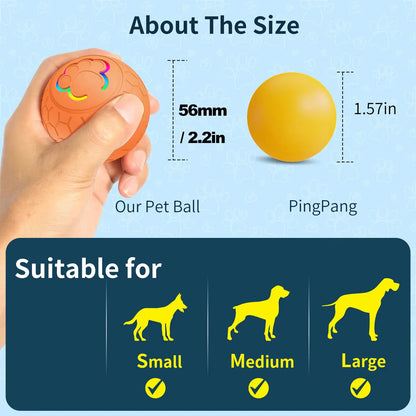 Smart Bouncing Dog Toy Ball with RGB Lights - lifestyle