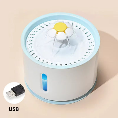 Automatic Stainless Steel Pet Water Fountain - USB Plastic / 2L