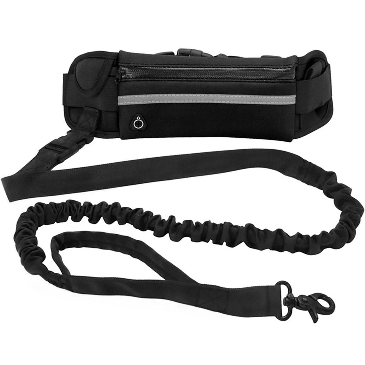 Hands Free Dog Leash with Waist Bag and Reflective Belt - 1PCS 2.2M Black B