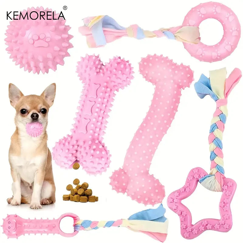 6-Piece Dog Chew Toy Set for Small and Medium Dogs