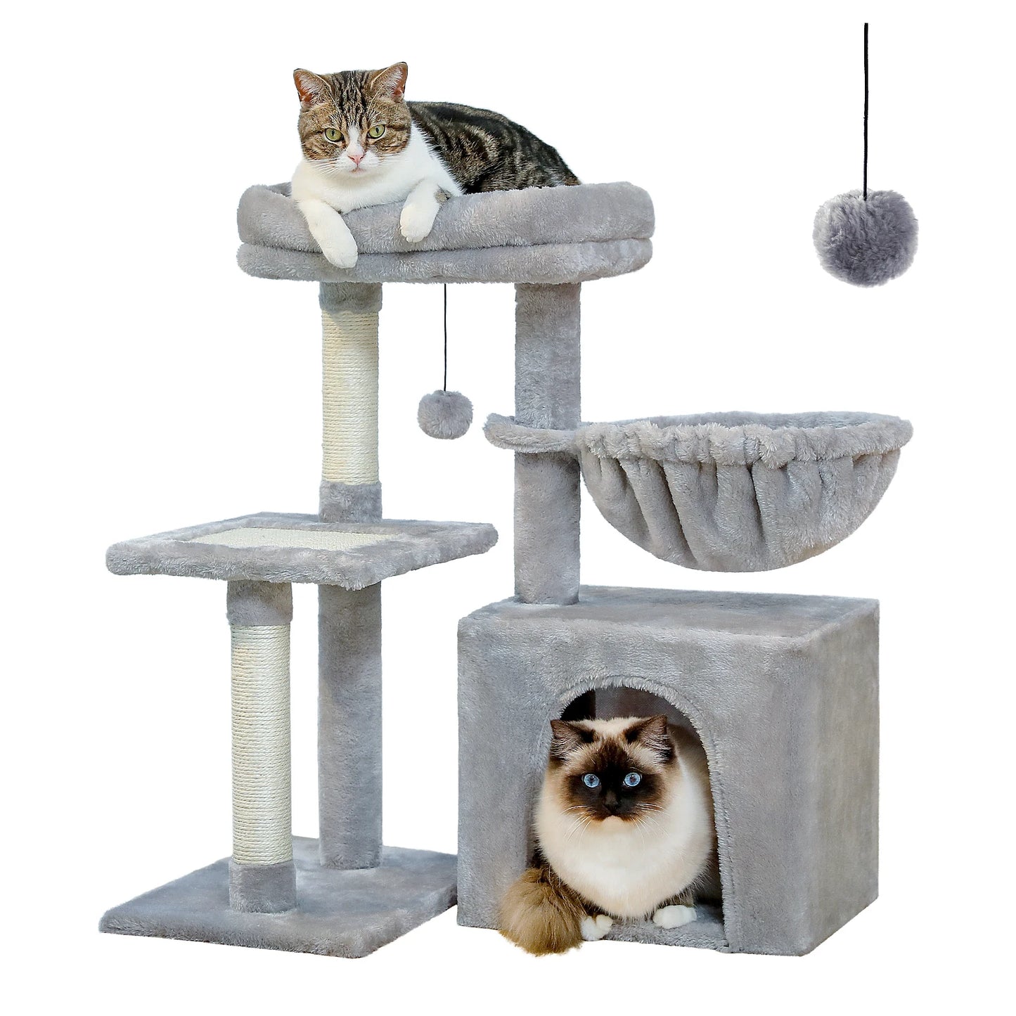 Cat Activity Tree with Hammock and Removable Perch - view 18