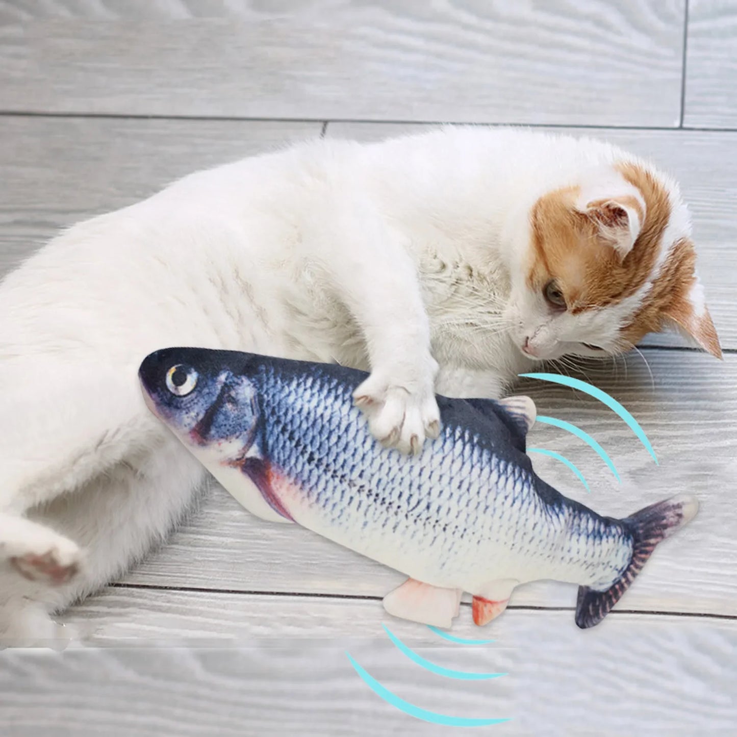 USB Rechargeable Electric Flopping Fish Cat Toy - feature view