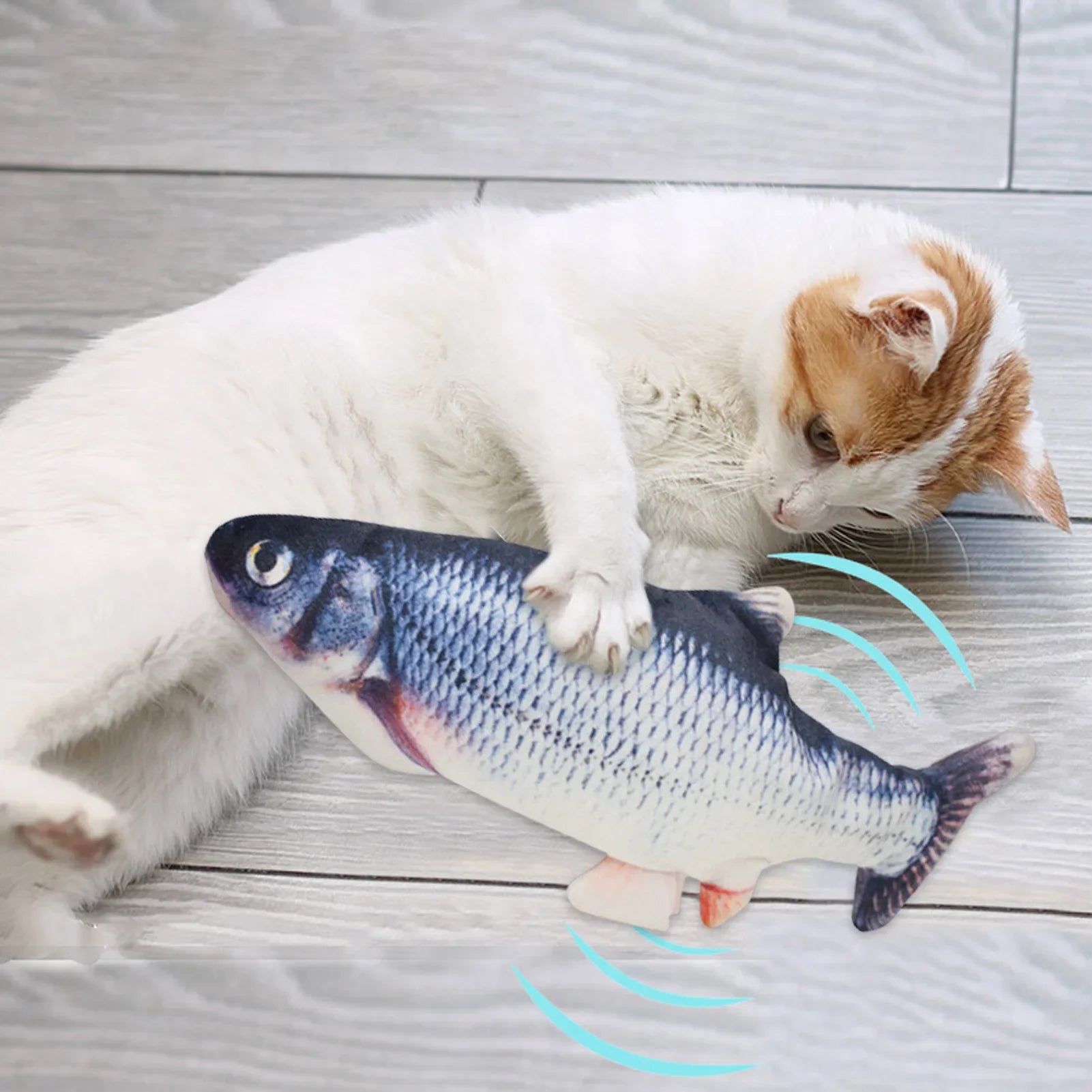 USB Rechargeable Electric Flopping Fish Cat Toy - feature view
