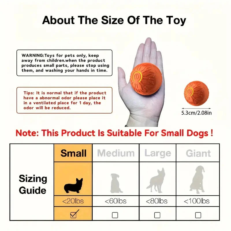 USB Rechargeable Smart Rolling Dog Ball - view 22