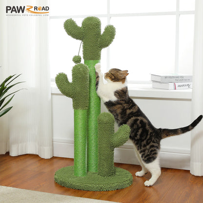 Cactus Cat Tree with Condo, Hammock and Toys - lifestyle