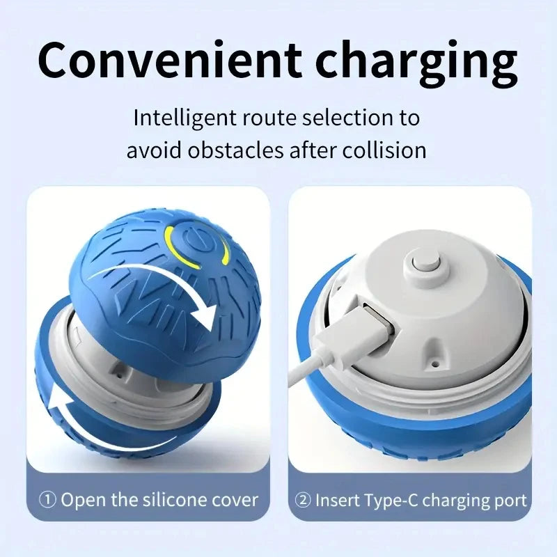 USB Rechargeable Smart Rolling Dog Ball - lifestyle