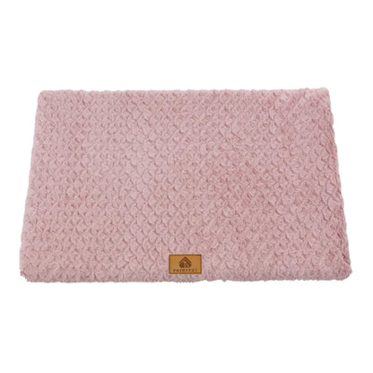 Orthopedic 3D Foam Dog Bed with Washable Faux Fur Cover - pink / XL 90x58cm pet 25kg