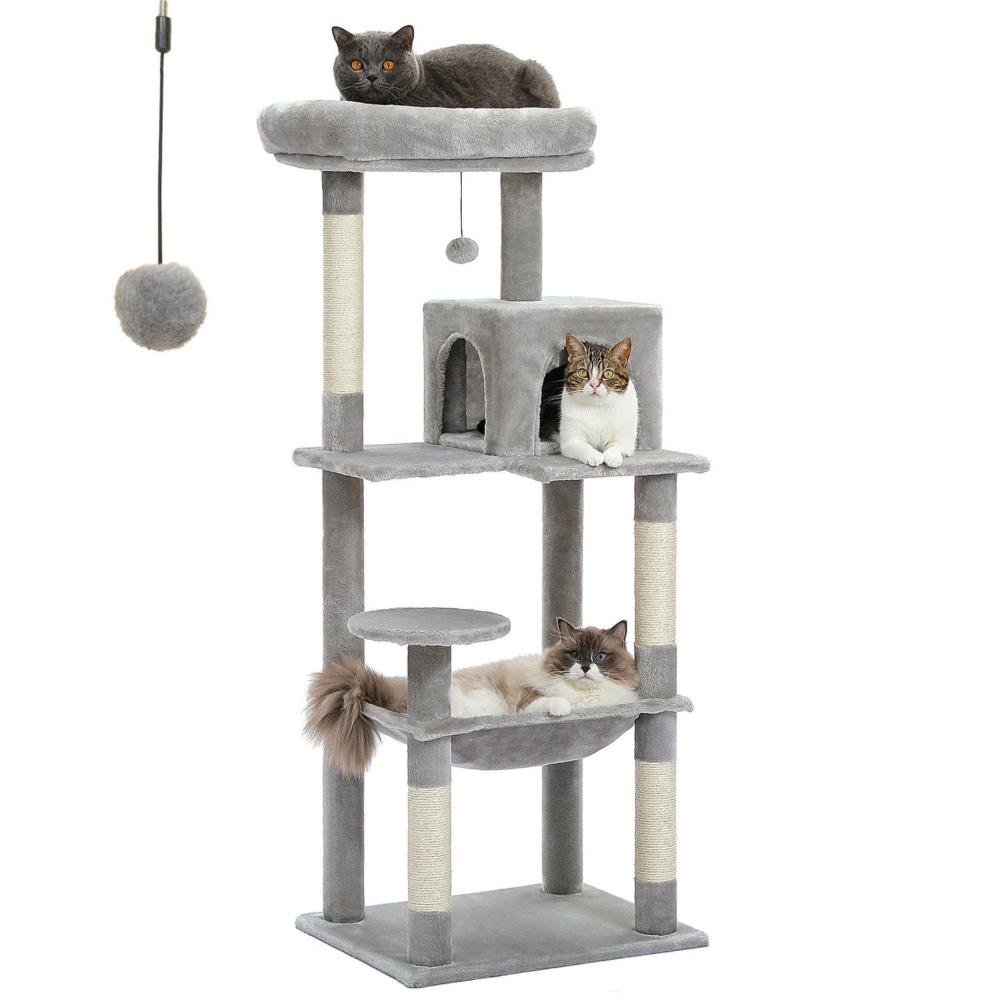 5-Level Cat Tree Tower for Large Cats with Hammock - view 36