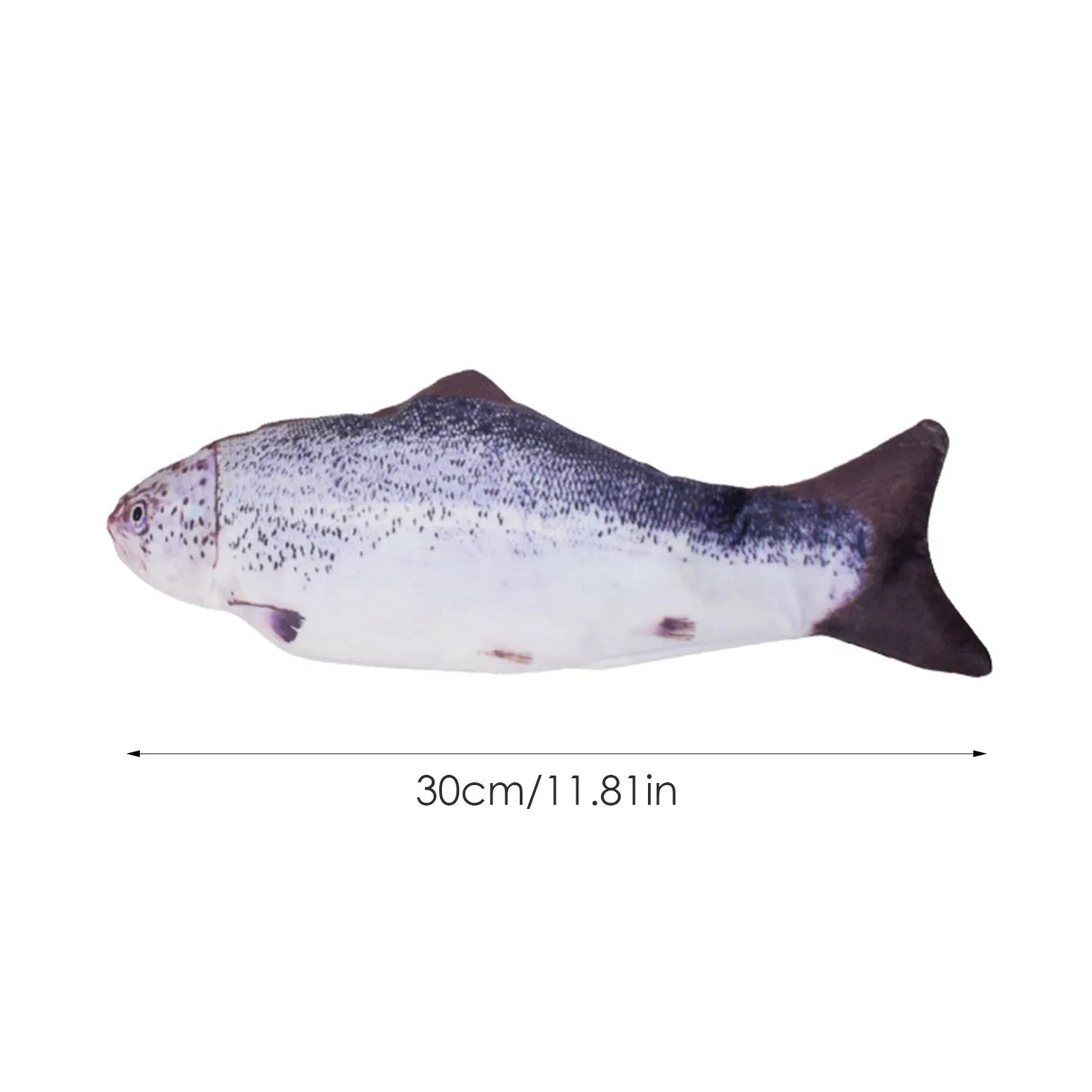 USB Rechargeable Electric Flopping Fish Cat Toy - in use