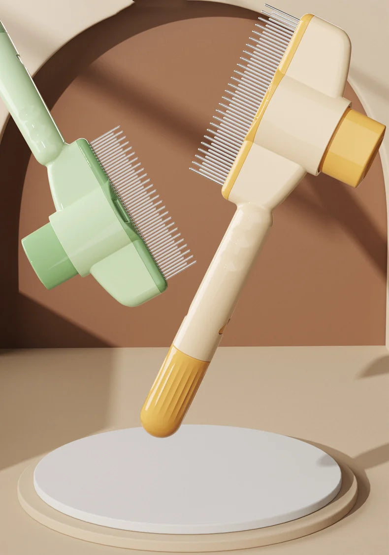 One-Button Self-Cleaning Pet Hair Removal Comb - feature view