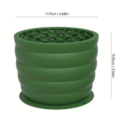 Silicone Slow Feeder Dog Bowl for Small and Medium Breeds - Big size-Green