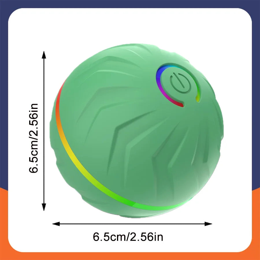 USB Rechargeable Smart Rolling Dog Ball - Green ZX