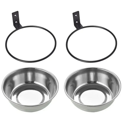 Wall-Mounted Elevated Pet Bowl with Stainless Steel Insert - alternate angle