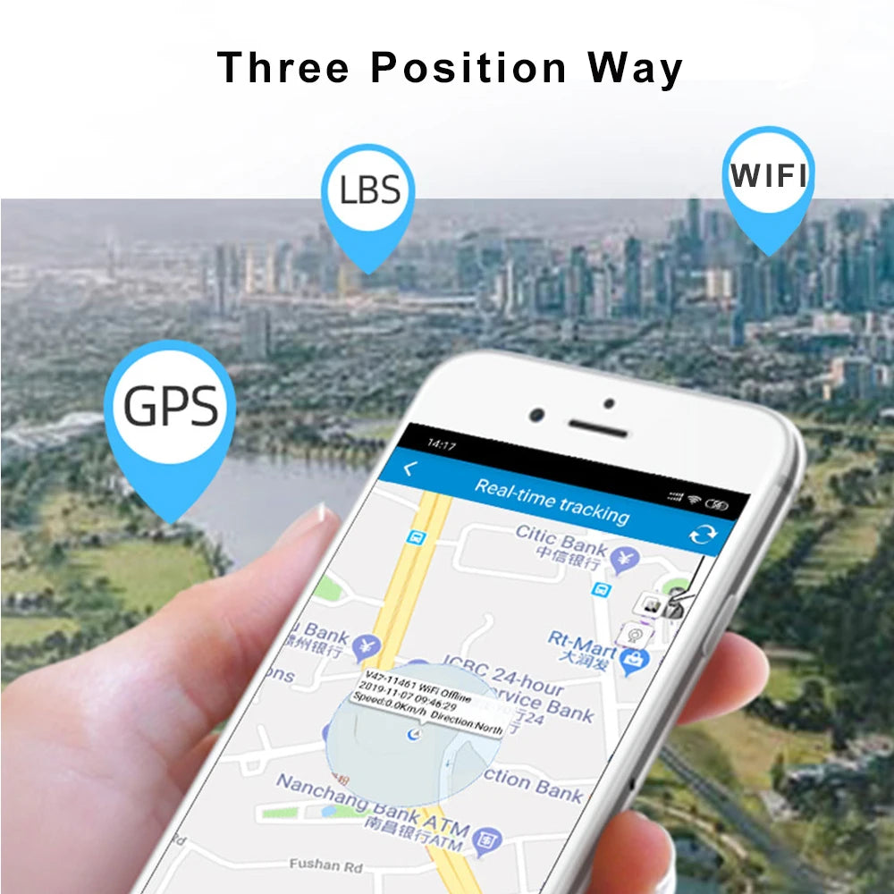 Mini Waterproof GPS Tracker for Dogs and Cats (Free App) - close-up