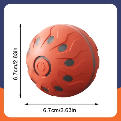 USB Rechargeable Smart Rolling Dog Ball - Orange SD