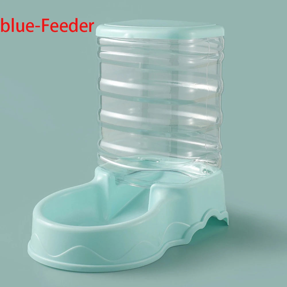 3.8L Automatic Pet Feeder and Water Fountain - blue-Feeder