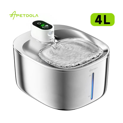 Wireless 4L Pet Water Fountain with Auto Sensor