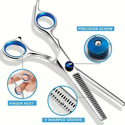 Round-Tip Pet Grooming Scissors (Ambidextrous) - side view