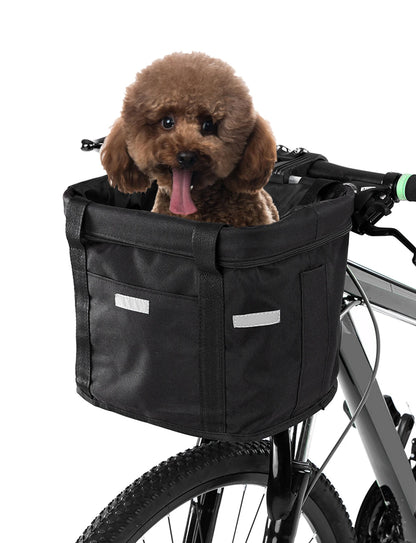 Removable Bicycle Pet Carrier Basket for Dogs and Cats - lifestyle