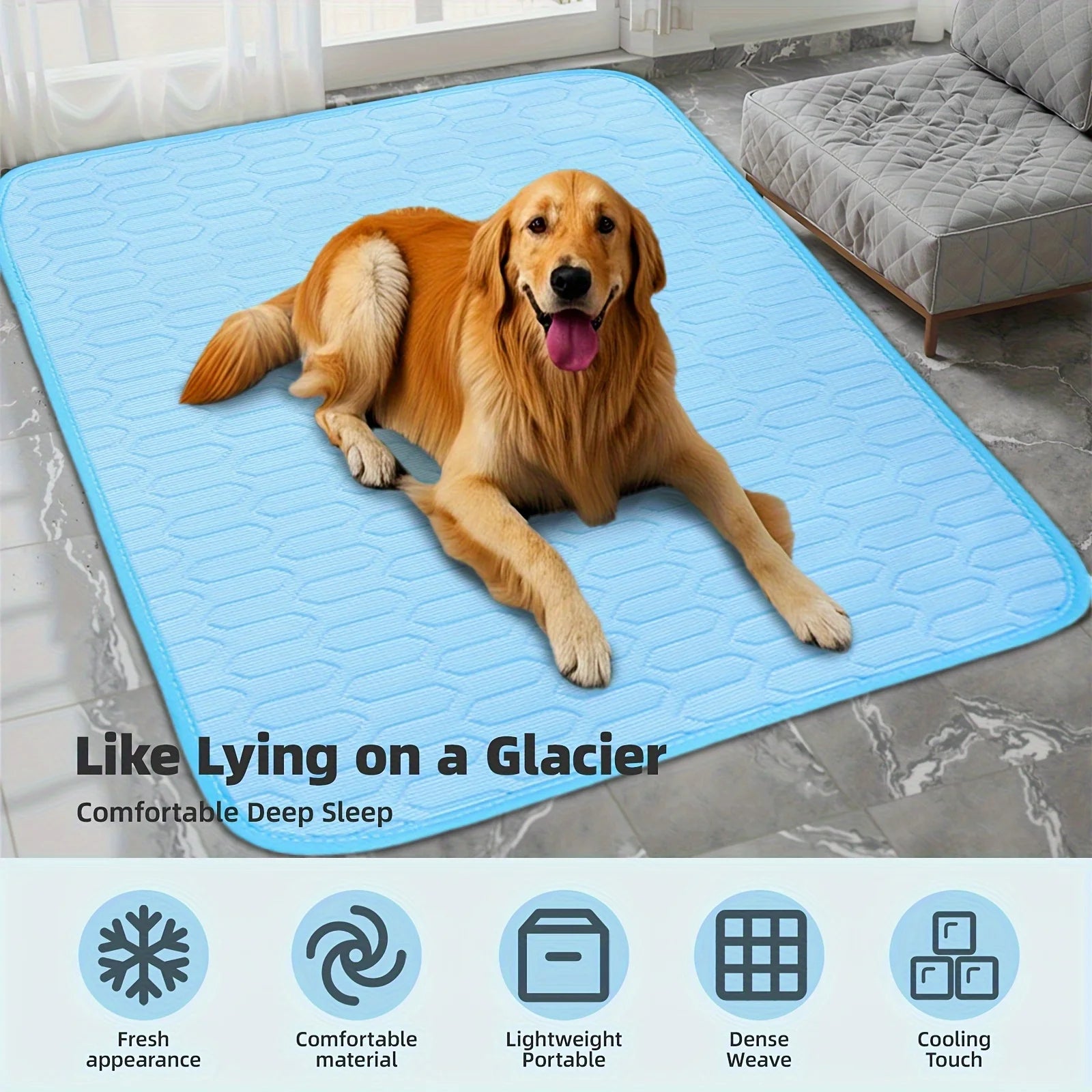 Summer Cooling Mat and Bed for Dogs and Cats - from above